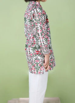Multicolored Cotton Printed Stitched Kurta Pyjama Festive Wear