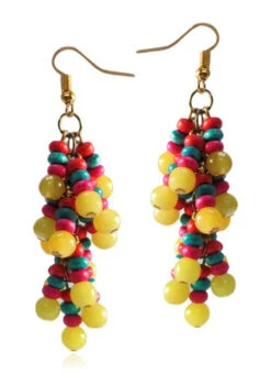 Multicolored Dangler Earrings After Six Wear -C Bazaar Shop multicolored dangler earrings ermvn10416 b