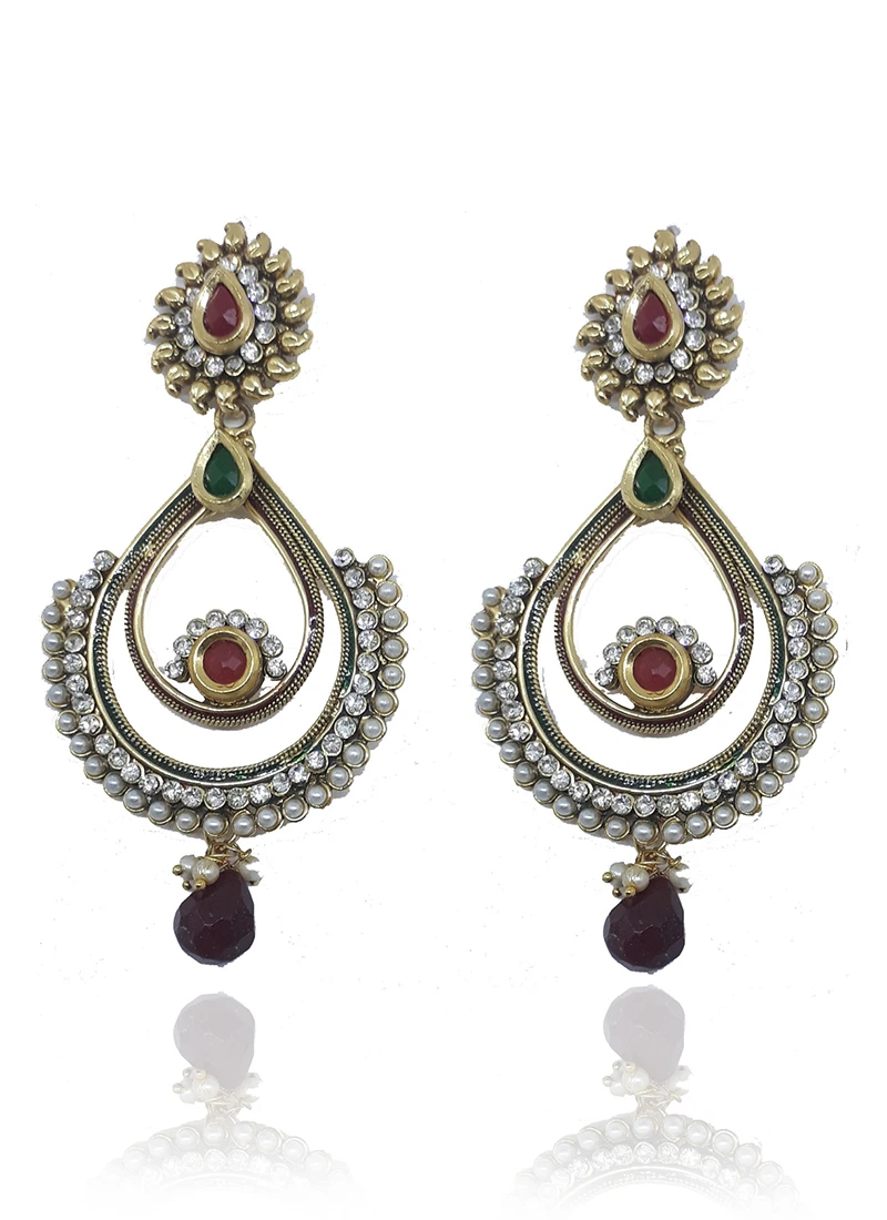 Multicolored Danglers Earrings Festive Wear 2 Multicolored Danglers Earrings Festive Wear - Image 2