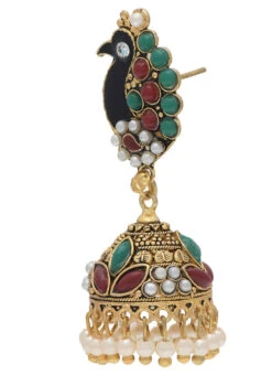 Multicolored Designer Jhumka Earrings Festive Wear