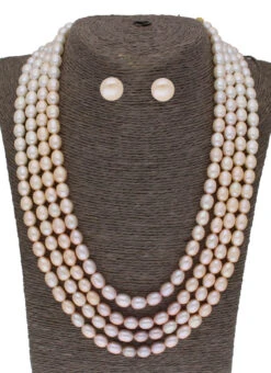 Multicolored Four Layered Necklace Set Party Wear -C Bazaar Shop multicolored four layered necklace set jyhjpfeb22190 b