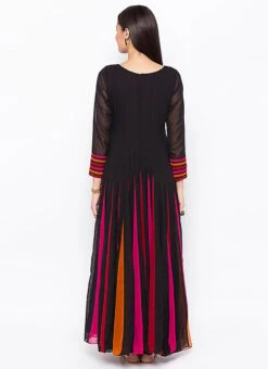 Multicolored Georgette Kurta Churidar Set Party Wear -C Bazaar Shop multicolored georgette kurta churidar set krsmnkc2046 b