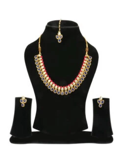 Multicolored Necklace Set Party Wear -C Bazaar Shop multicolored necklace set jymmvn10300 b