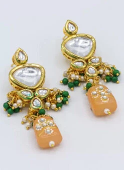 Mustard Alloy Kundan Danglers Party Wear 5 Mustard Alloy Kundan Danglers Party Wear -C Bazaar Shop mustard alloy kundan danglers ermni210 b