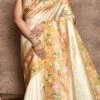 Mustard Art Silk Printed Saree Festive Wear