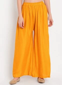 Mustard Rayon Palazzo Pant Work Wear 6 Mustard Rayon Palazzo Pant Work Wear -C Bazaar Shop mustard rayon palazzo suit wbdmf641 u