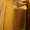 Mustard Yellow Chanderi Silk Embroidered Dupatta Party Wear