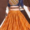 Mustard Art Silk Mirror Chaniya Choli Festive Wear