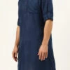 Navy Blue Cotton Blend Kurta