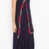 Navy Blue Cotton Embroidered Kurta Palazzo Set After Six Wear