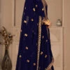 Navy Blue Embroidery Georgette Anarkali Suit Party Wear