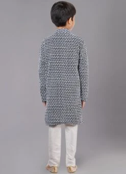 Navy Blue Georgette Embroidery Kids Kurta Pyjama Party Wear 5 Navy Blue Georgette Embroidery Kids Kurta Pyjama Party Wear -C Bazaar Shop navy blue georgette embroidery kids kurta pyjama kdbkvs825 b