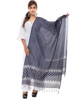 Navy Blue Kota Cotton Dupatta Festive Wear -C Bazaar Shop navy blue kota cotton dupatta dpdmfmfd040 u