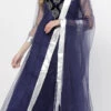 Navy Blue Net Patch Work Anarkali Suit Work Wear