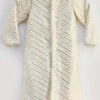 Off White Cotton Embroidery Kurta Pyjama Party Wear