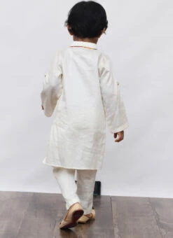 Off White Cotton Silk Printed Kurta Pyjama Party Wear 5 Off White Cotton Silk Printed Kurta Pyjama Party Wear -C Bazaar Shop off white cotton silk printed kurta pyjama kdbdfk2042 b