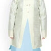 Off White Dupion Silk Boys Kurta Pyjama Festive Wear