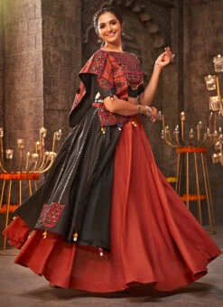 Orange Blended Cotton Printed Kutch Work Chaniya Choli Festive Wear 6 Orange Blended Cotton Printed Kutch Work Chaniya Choli Festive Wear -C Bazaar Shop orange blended cotton printed kutch work chaniya choli ghsom2342 u