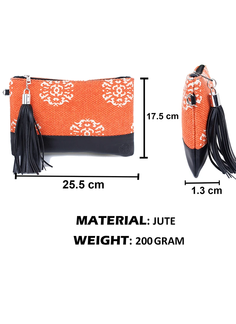 Orange Designer Clutch 2 Orange Designer Clutch - Image 2