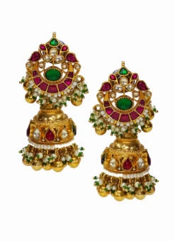 Pachi Pink Jhumka Party Wear 5 Pachi Pink Jhumka Party Wear -C Bazaar Shop pachi pink jhumka erddrj114824h b