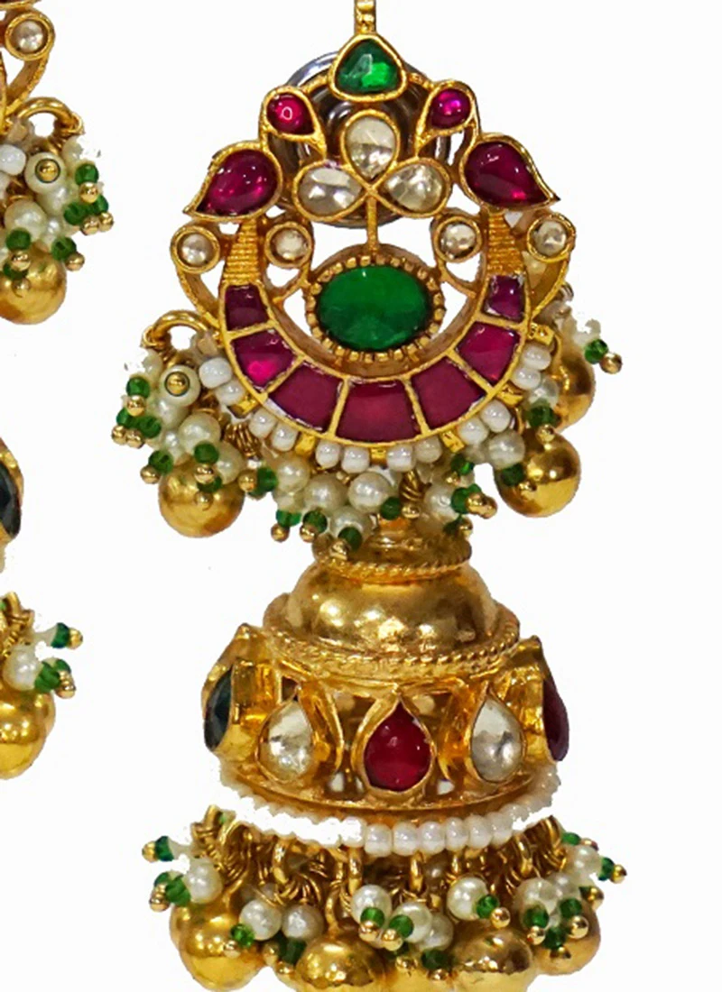 Pachi Pink Jhumka Party Wear 1 Pachi Pink Jhumka Party Wear