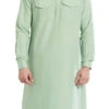 Pale Green Cotton Pathani Set
