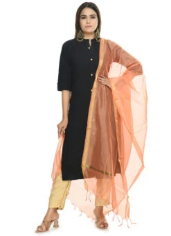 Peach Chanderi Cotton Dupatta Festive Wear 6 Peach Chanderi Cotton Dupatta Festive Wear -C Bazaar Shop peach chanderi cotton dupatta dpdmfmfd029 u
