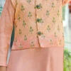 Peach Cotton Silk Boys Kurta Pyjama