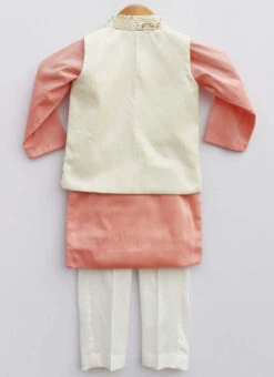 Peach Cotton Silk Embroidery Bandi Set Party Wear 5 Peach Cotton Silk Embroidery Bandi Set Party Wear -C Bazaar Shop peach cotton silk embroidery bandi set kdbdsof1044 b