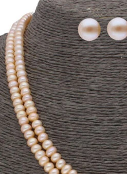 Peach Designer Necklace Set Party Wear