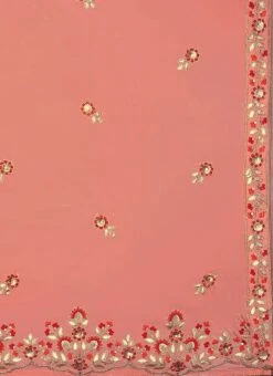Peach Gota Work Embroidered Duppata Party Wear -C Bazaar Shop peach gota work embroidered duppata dpsuvi26d107 b