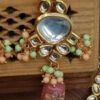 Pink Alloy Kundan Necklace Party Wear