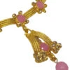 Pink Alloy Necklace Set With Earrings N Mangtika Party Wear