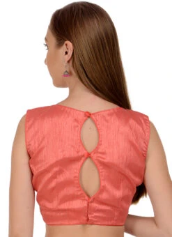 Pink Art Dupion Silk Plain Blouse Festive Wear -C Bazaar Shop pink art dupion silk plain blouse bldiw17 b