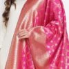 Pink Art Silk Dupatta Festive Wear