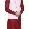 Pink Art Silk Jacquard Nehru Jacket