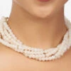 Pink Brass Pearl Necklace Party Wear