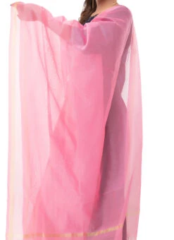 Pink Chanderi Cotton Dupatta Festive Wear
