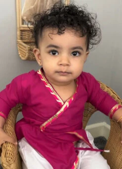 Pink Cotton Angrakha Top N Pyjama Party Wear 5 Pink Cotton Angrakha Top N Pyjama Party Wear -C Bazaar Shop pink cotton angrakha top n pyjama kdbjhavmb35 b