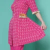 Pink Cotton Kurta Straight Pant Suit After Six Wear