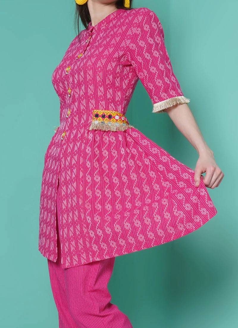 Pink Cotton Kurta Straight Pant Suit After Six Wear 1 Pink Cotton Kurta Straight Pant Suit After Six Wear