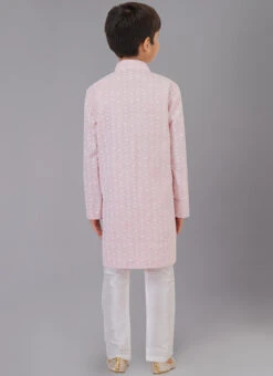Pink Cotton Silk Embroidery Kurta Pyjama Party Wear 5 Pink Cotton Silk Embroidery Kurta Pyjama Party Wear -C Bazaar Shop pink cotton silk embroidery kurta pyjama kdbkvs841 b