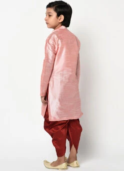 Pink Dupion Silk Embroidered Kurta Pyjama Party Wear 5 Pink Dupion Silk Embroidered Kurta Pyjama Party Wear -C Bazaar Shop pink dupion silk embroidered kurta pyjama kdbdmf7502epi b