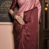 Pink Faux Georgette Stone Saree Party Wear