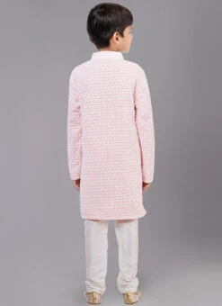 Pink Georgette Embroidered Kurta Pyjama Party Wear -C Bazaar Shop pink georgette embroidered kurta pyjama kdbkvs829 b