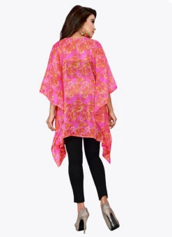 Pink Georgette Kaftan After Six Wear 7 Pink Georgette Kaftan After Six Wear -C Bazaar Shop pink georgette kaftan kfmnc001 b