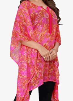 Pink Georgette Kaftan After Six Wear