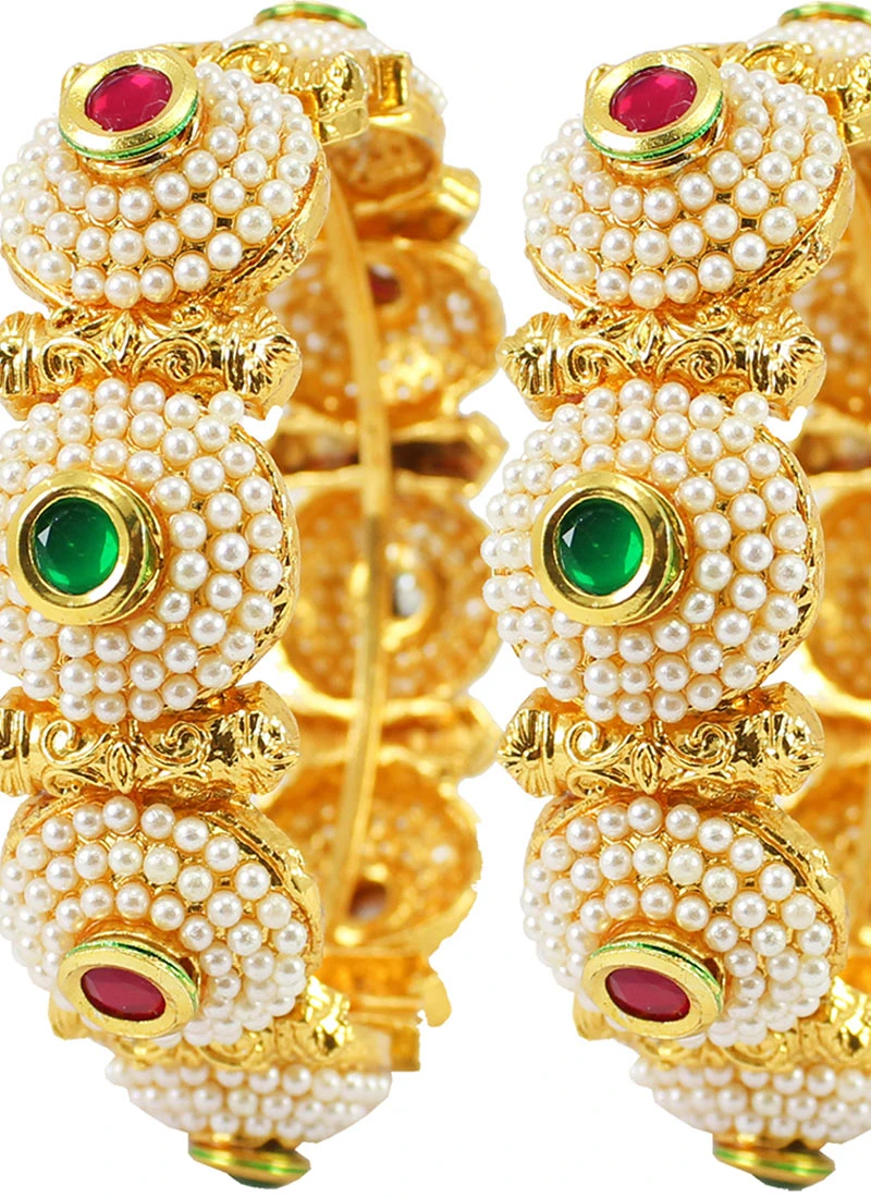 Pink N Green Bangles Set Wedding Wear 1 Pink N Green Bangles Set Wedding Wear