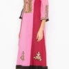 Pink N Red Georgette Embroidered Kurta Palazzo Set After Six Wear