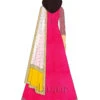 Pink N Yellow Embroidered Anarkali Suit Wedding Wear